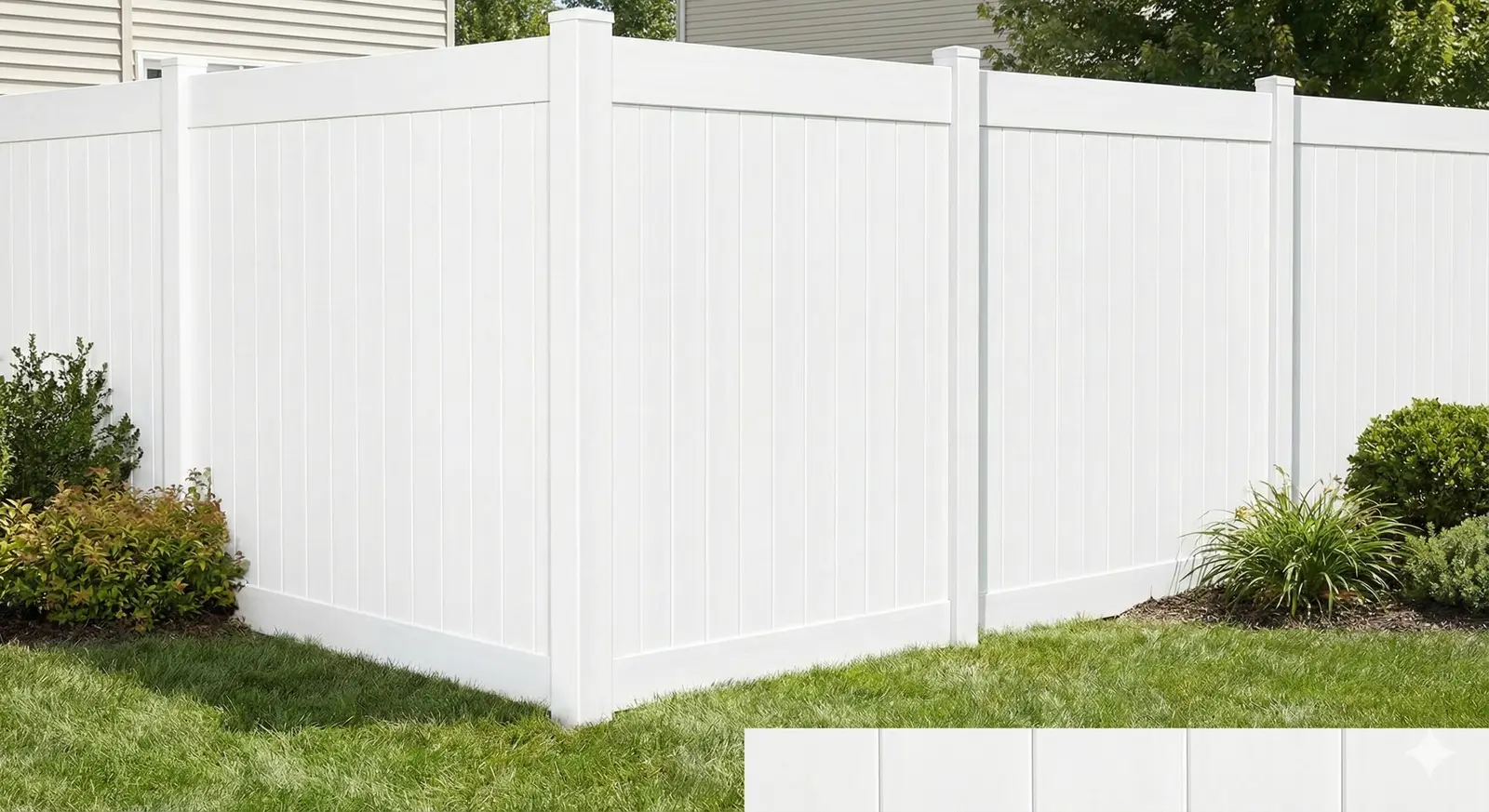 White vinyl privacy fence installation in Middletown, New York