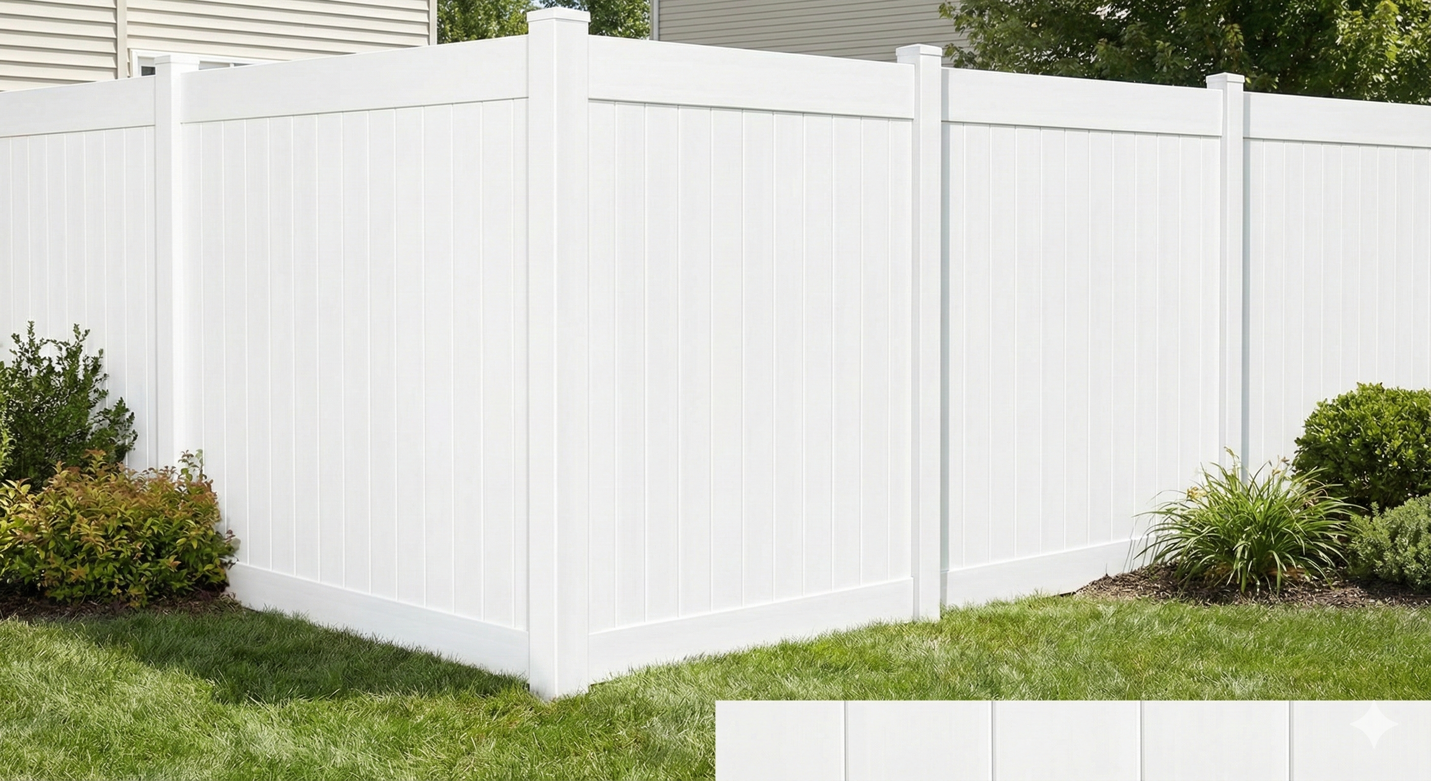 Vinyl privacy fence professionally installed at a home in Middletown, NY 10940 by Wallkill Valley Fencing